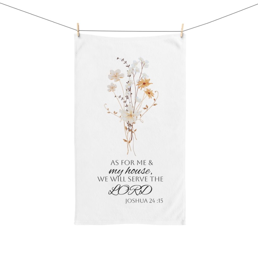 Floral Scripture Hand Towel,