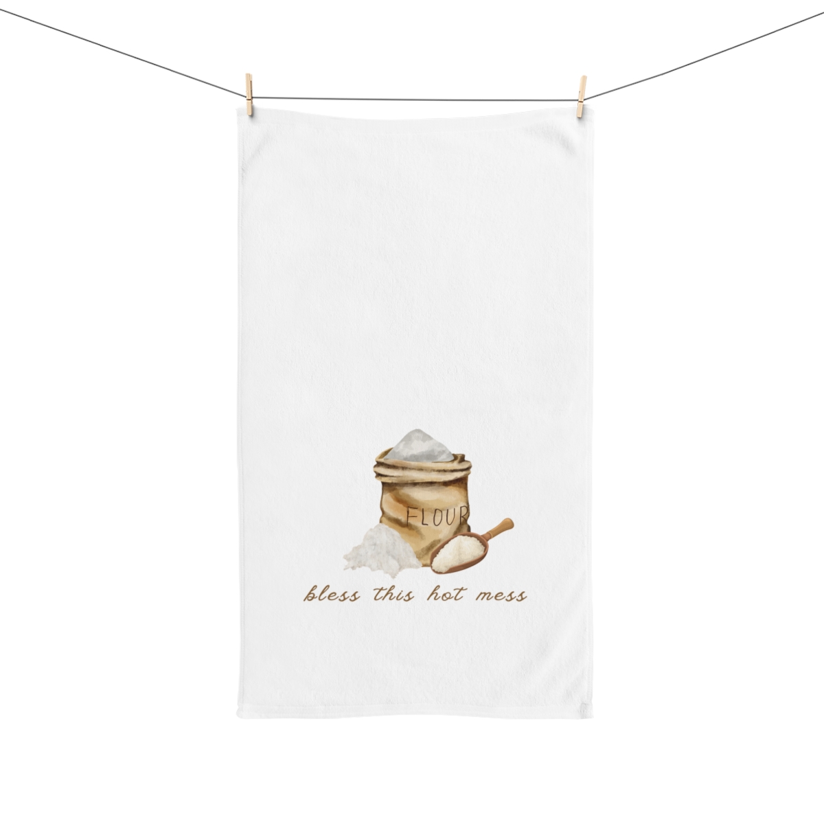 Whimsical Hand Towel for Bakers - Bless This Hot Mess
