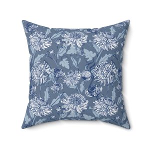 Floral Patterned Throw Pillow,
