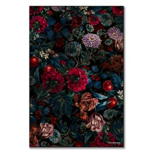 Dark-Red-Botanical-Flower-Art